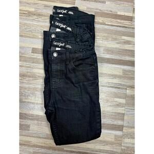 cat‎ and jack kids black lot 12 stretch denim school play everyday pants bundle